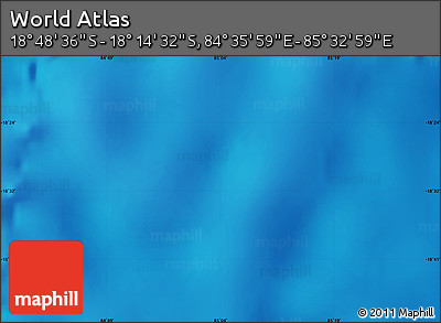 Physical Map of the Area around 18° 31' 34" S, 85° 4' 29" E