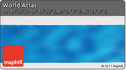Physical Panoramic Map of the Area around 18° 31' 34" S, 85° 55' 30" E