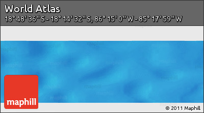 Physical Panoramic Map of the Area around 18° 31' 34" S, 85° 46' 30" W