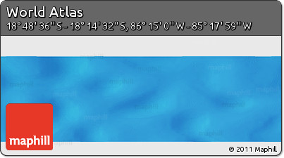Physical Panoramic Map of the Area around 18° 31' 34" S, 85° 46' 30" W