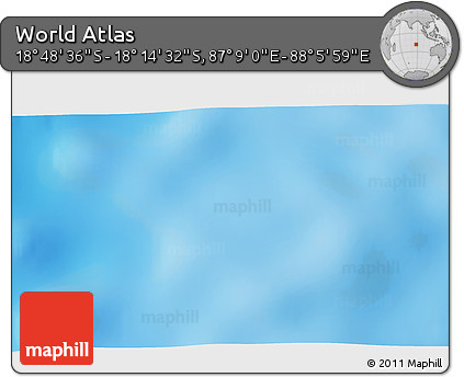 Physical 3D Map of the Area around 18° 31' 34" S, 87° 37' 30" E