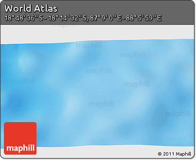 Physical 3D Map of the Area around 18° 31' 34" S, 87° 37' 30" E