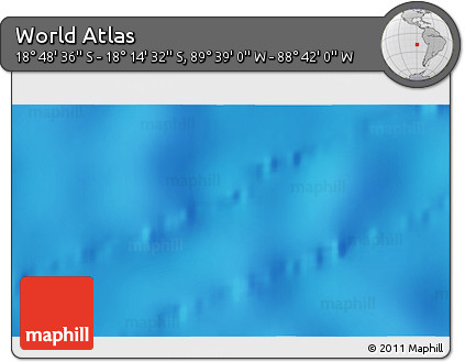 Shaded Relief 3D Map of the Area around 18° 31' 34" S, 89° 10' 30" W