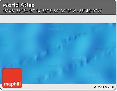 Shaded Relief 3D Map of the Area around 18° 31' 34" S, 89° 10' 30" W