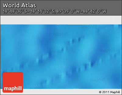 Shaded Relief 3D Map of the Area around 18° 31' 34" S, 89° 10' 30" W