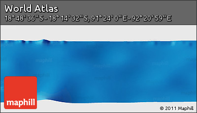 Physical Panoramic Map of the Area around 18° 31' 34" S, 91° 52' 30" E