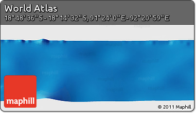Physical Panoramic Map of the Area around 18° 31' 34" S, 91° 52' 30" E