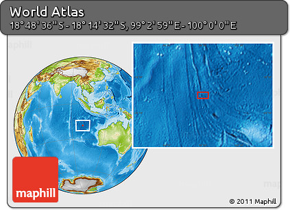 Physical Location Map of the Area around 18° 31' 34" S, 99° 31' 30" E