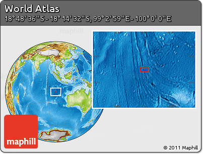 Physical Location Map of the Area around 18° 31' 34" S, 99° 31' 30" E