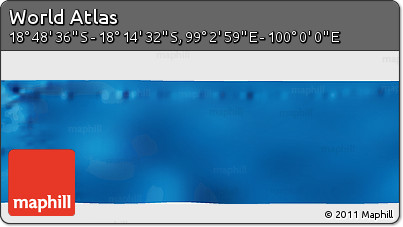 Physical Panoramic Map of the Area around 18° 31' 34" S, 99° 31' 30" E