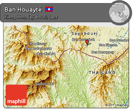 Physical 3D Map of Ban Houayté