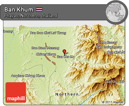 Physical 3D Map of Ban Khum