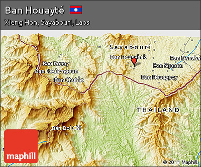 Physical 3D Map of Ban Houayté