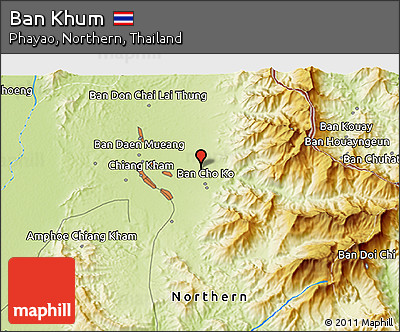 Physical 3D Map of Ban Khum