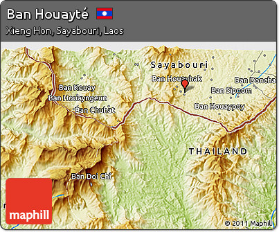 Physical 3D Map of Ban Houayté