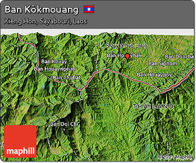 Satellite 3D Map of Ban Kôkmouang