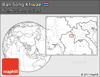 Blank Location Map of Ban Song Khwae