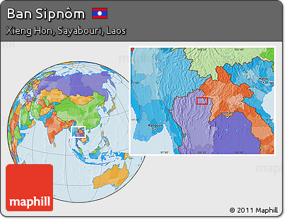 Political Location Map of Ban Sipnôm