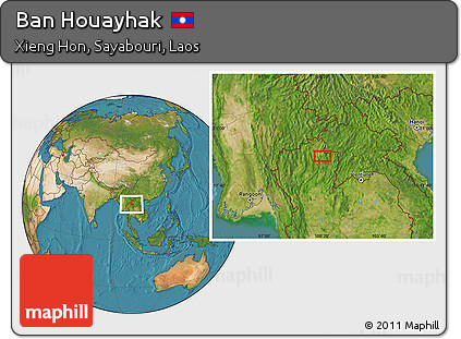 Satellite Location Map of Ban Houayhak