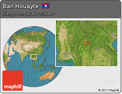 Satellite Location Map of Ban Houayté