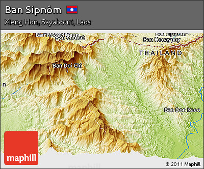 Physical Panoramic Map of Ban Sipnôm