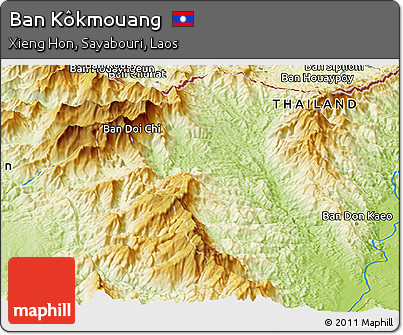 Physical Panoramic Map of Ban Kôkmouang