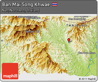 Physical Panoramic Map of Ban Mai Song Khwae