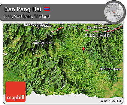 Satellite Panoramic Map of Ban Pang Hai