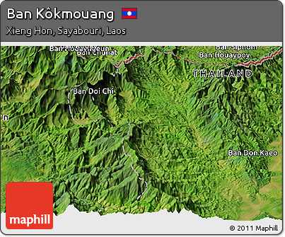 Satellite Panoramic Map of Ban Kôkmouang