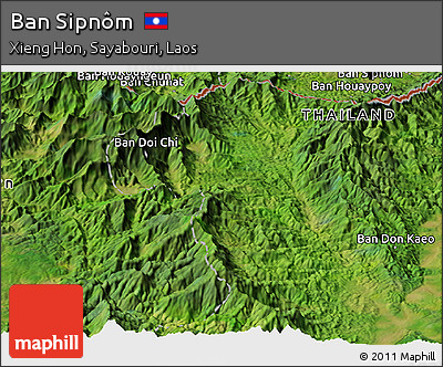 Satellite Panoramic Map of Ban Sipnôm