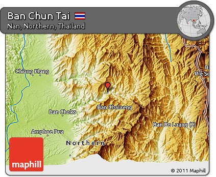 Physical 3D Map of Ban Chun Tai