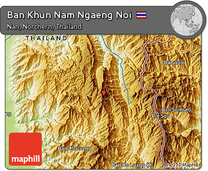 Physical 3D Map of Ban Khun Nam Ngaeng Noi