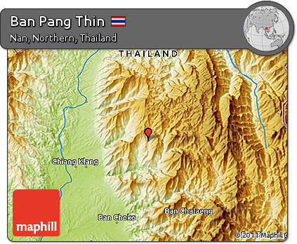 Physical 3D Map of Ban Pang Thin