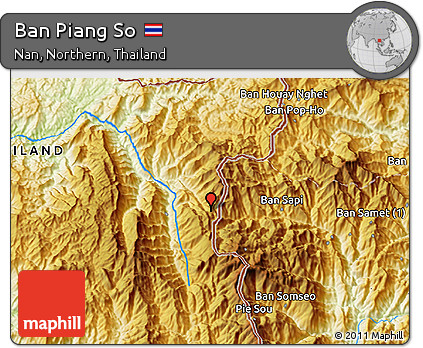 Physical 3D Map of Ban Piang So