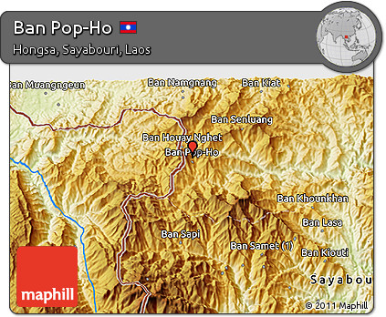 Physical 3D Map of Ban Pop-Ho