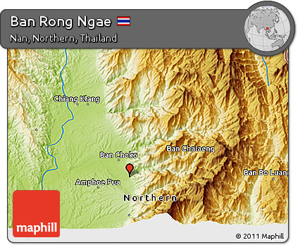 Physical 3D Map of Ban Rong Ngae