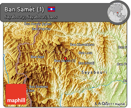 Physical 3D Map of Ban Samèt (1)