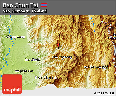 Physical 3D Map of Ban Chun Tai