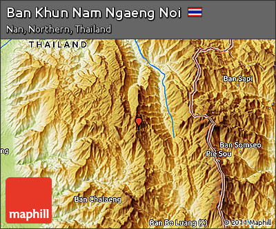 Physical 3D Map of Ban Khun Nam Ngaeng Noi