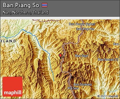 Physical 3D Map of Ban Piang So