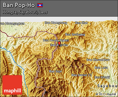 Physical 3D Map of Ban Pop-Ho