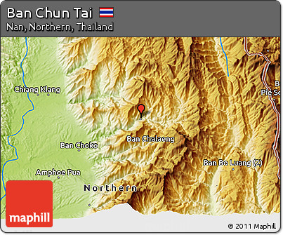 Physical 3D Map of Ban Chun Tai