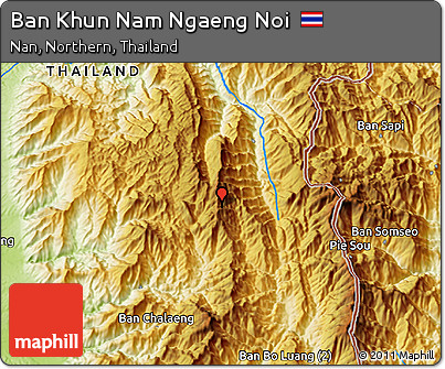 Physical 3D Map of Ban Khun Nam Ngaeng Noi