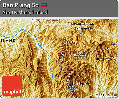 Physical 3D Map of Ban Piang So