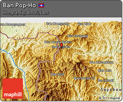 Physical 3D Map of Ban Pop-Ho