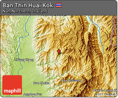 Physical 3D Map of Ban Thin Huai Kok