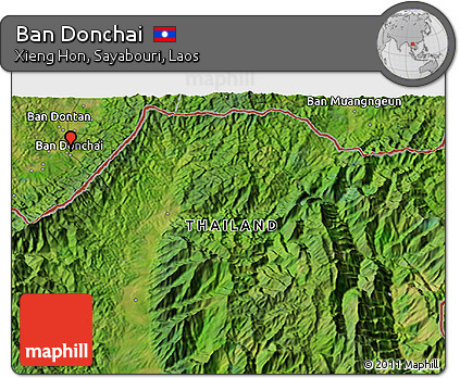 Satellite 3D Map of Ban Donchai