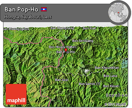 Satellite 3D Map of Ban Pop-Ho