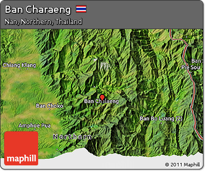 Satellite 3D Map of Ban Charaeng