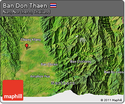 Satellite 3D Map of Ban Don Thaen